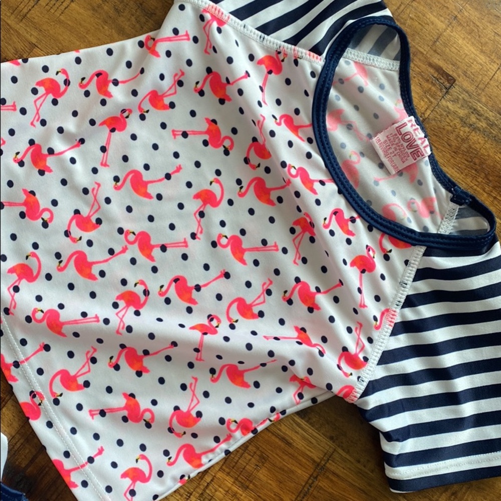 Flamingo toddler girl swimsuit 2t